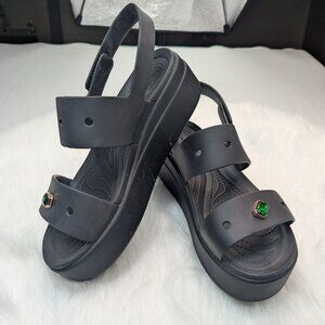Rare Brooklyn Strappy  Sandals Black Color Size 8